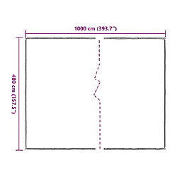 vidaXL Bâche transparente avec œillets 4x10 m polyéthylène pas cher