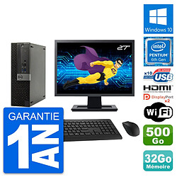 PC Dell 5040 SFF Ecran 27" G4400 RAM 32Go Disque Dur 500Go HDMI Windows 10 Wifi - Occasion