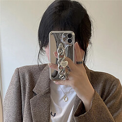 GUPBOO Étui pour iPhone12 Love Chain Phone Case galvanoplastie rétro