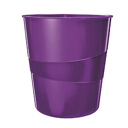 Corbeille à papier plastique Leitz Wow violette15 L