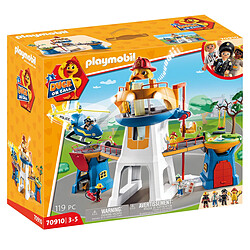 Playmobil® Playmobil 70910 Figurine Canard Intrépide Duck on Call et ses Amis dans le Quartier Général Multicolore pas cher