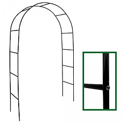 Helloshop26 Arche arceau rosier treillis de jardin support 240 cm pour plantes grimpantes 2008080