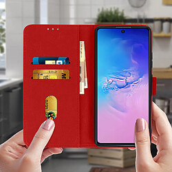 Avis Avizar Étui Galaxy S10 Lite Housse Intégrale Porte-cartes Fonction Support rouge