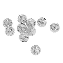 10 pièces vintage perles creuses rondes lâches lucky diy perles artisanales 8mm argent