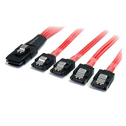 Startech Câble miniSAS (SFF-8087) vers 4x SATA (7 broches) à verrouillage - 50 cm