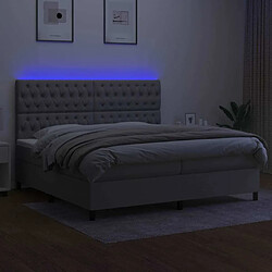 Acheter Sommier à lattes,Cadre à lattes de lit et matelas et LED pour Adulte Gris clair 200x200 cm -MN86319