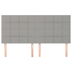 Avis Maison Chic Lot de 4 Têtes de lit design pour chambre - Décoration de lit Gris clair 90x5x78/88 cm Tissu -MN44988