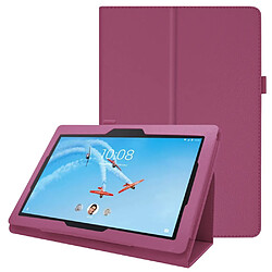 Etui en PU avec un support violet pour votre Lenovo Tab E10