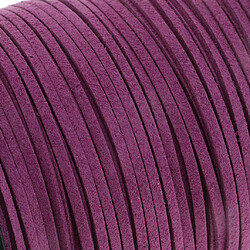 Avis 100 Yards Faux Suede Cuir Cordon Fil Fil DIY Bracelet Collier Violet