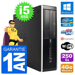 PC HP 8100 Elite SFF Intel Core i5-650 RAM 4Go Disque Dur 250Go Windows 10 Wifi - Occasion