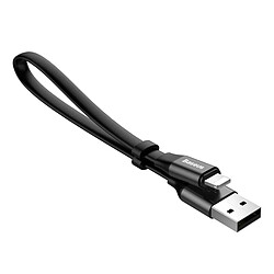 Baseus Câble USB / Lightning pour Apple 23cm 2A Portable Nimble Noir