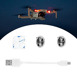 2 pièces RC Drone Avertissement Vol de Nuit Lumière, drone Lumières Stroboscopiques Flash Lampe Compatible avec DJI Mavic Air 2 / Air 2S / Mini 2 pas cher