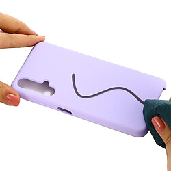 Wewoo Coque Étui de protection en silicone liquide couleur unie pour Huawei Honor 20 violet pas cher