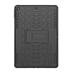 Wewoo Housse Étui Coque Pour iPad 10.2 Texture de pneu TPU + PC antichoc avec support Noir