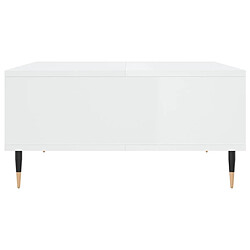 Acheter vidaXL Table basse blanc brillant 60x60x30 cm bois d'ingénierie