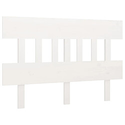 Maison Chic Tête de lit scandinave,Meuble de chambre Blanc 153,5x3x81 cm Bois massif de pin -MN68310