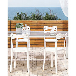 Beliani Lot de 4 chaises CAMOGLI Matière synthétique Blanc