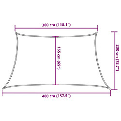 vidaXL Voile d'ombrage 160 g/m² Terre cuite 3/4x2 m PEHD pas cher