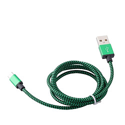 Wewoo Câble vert pour Samsung Galaxy S6 / S5 / S IV / Note 5 / Note 5 Edge, HTC, Sony, Longueur: 1m Style tissé Micro USB vers USB 2.0 Données / Chargeur