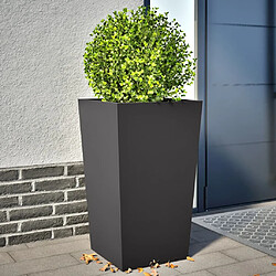 vidaXL Jardinières 2 pcs noir 45x45x75 cm acier