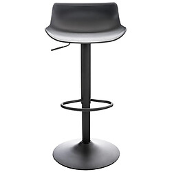 Avis Decoshop26 Tabourets de bar x4 avec repose-pieds hauteur réglable desing moderne en plastique noir et métal noir 10_0004498