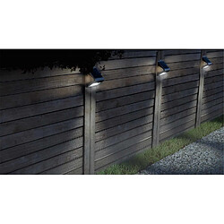 GOOBAY - Lampe Murale Solaire LED avec detecteur de Mouvement - Verre PVC - 3,2W - Noir