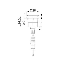 Schlegel 23.001.553 Fiche jack 3,5 mm prise en acier inoxydable avec avant, 1 x connecteur jack de 3,5 mm femelle 3 broches et arrière, 1 x Câble Longueur 200 cm Avec prise jack 3,5 mm, métallique pas cher