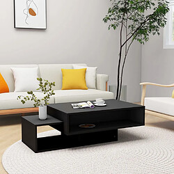 vidaXL Table basse Noir 105x55x32 cm Bois d’ingénierie