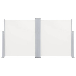 vidaXL Auvent latéral double rétractable de patio 170x600 cm Crème