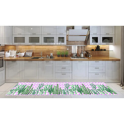 Alter Chemin de cuisine, 100% Made in Italy, Tapis résistant aux taches avec impression numérique, Tapis antidérapant et lavable, Modèle Cactus - Boston, cm 280x52