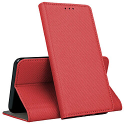 Htdmobiles Housse pour Google Pixel 8 5G - etui coque pochette portefeuille + film ecran - ROUGE MAGNET