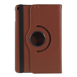 Etui en PU litchi avec support marron pour votre Apple iPad mini (2019) 7.9 pouces