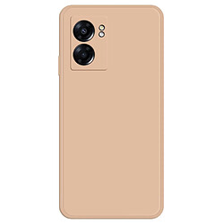 Coque en TPU antichocs, caoutchouté avec bord droit de la doublure pour votre Oppo A57 (2022) 5G/A77 5G - orange