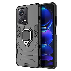 Htdmobiles Coque pour Xiaomi Redmi Note 12 Pro+ Plus 5G - housse etui rigide anti choc + verre trempe - NOIR