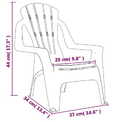 vidaXL Chaises de jardin pour enfants lot de 2 bleu 37x34x44 cm PP pas cher