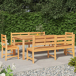 vidaXL Ensemble à manger de jardin 5pcs Bois de teck massif