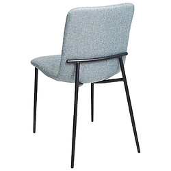 Beliani Chaise de salle à manger GLENDIVE Set de 4 Tissu Bleu clair pas cher