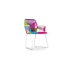 Acheter ICONIK INTERIOR Chaise d'extérieur avec accoudoirs - Chaise de jardin - Multicolore - Frony Multicolore