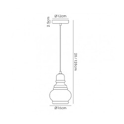 Avis Luminaire Center Suspension Ariel Chrome poli 1 ampoule 28cm