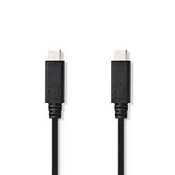 NEDIS Câble de synchronisation et de charge (Gen 2) USB-C™ Mâle USB-C™ Mâle 1,0 m Noir