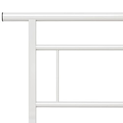 Maison Chic Lit adulte - Lit simple Cadre de lit,Structure du lit Contemporain Blanc Métal 160x200 cm -MN28378 pas cher