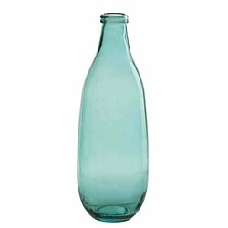 Paris Prix Vase Design en Verre Bouteille 41cm Bleu Azur