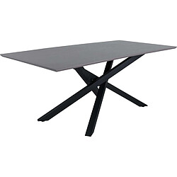 Venture Home Table de repas 90 x 180 cm Piazza gris, noir.