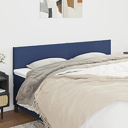 Maison Chic Lot de 2 Têtes de lit design Bleu pour chambre - Décoration de lit 100x5x78/88 cm Tissu -MN75610