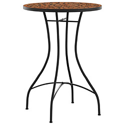 Avis vidaXL Table de bistro mosaïque terre cuite Ø50x70 cm céramique