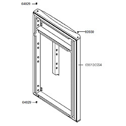 Smeg PORTE REFRIGERATEUR + JOINT MAGNETIQUE