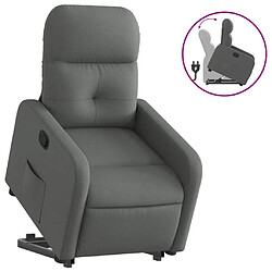 vidaXL Fauteuil inclinable Gris foncé Tissu