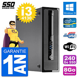 PC HP ProDesk 400 G1 SFF Intel Core i3-4130 RAM 8Go SSD 240Go Windows 10 Wifi - Occasion