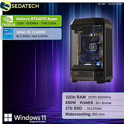 Sedatech PC Gamer Tower • Intel i5-12400F • RTX4070 Super • 32Go DDR5 • 2To SSD M.2 • Windows 11