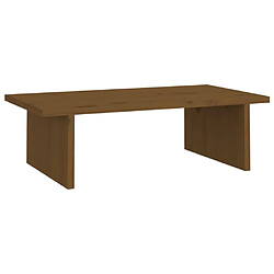 vidaXL Support de moniteur Marron miel 50x27x15 cm Bois de pin solide